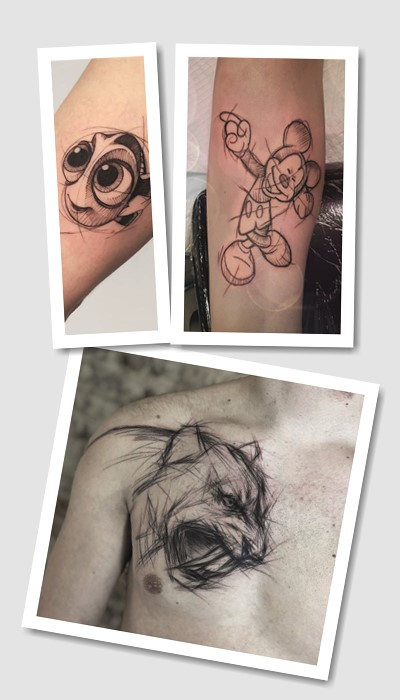 особливості тату скетч