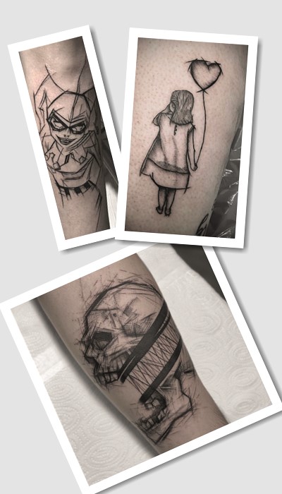 кому підійде тату скетч