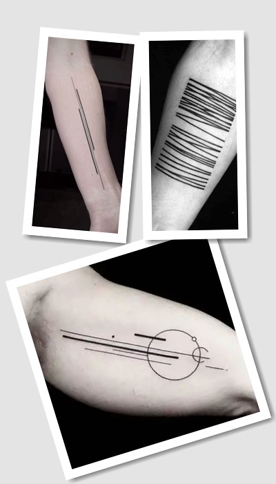 стиль татуювання линии 