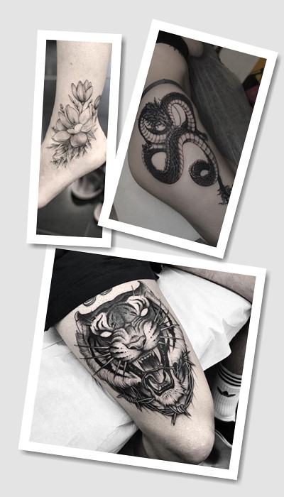 тату на нозі