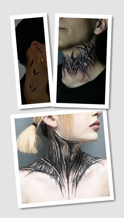 стиль татуювання на шиї 