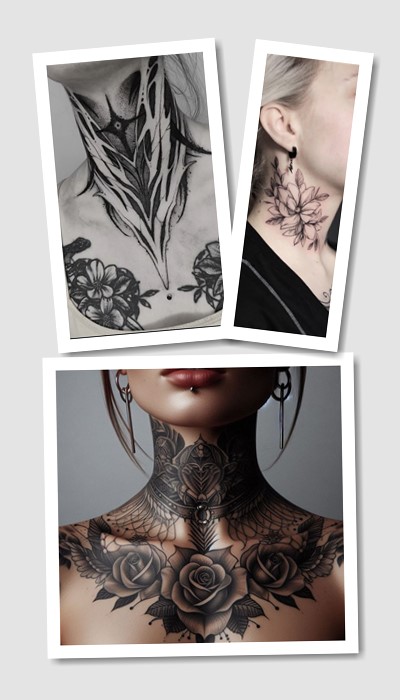 стиль татуювання на шиї жіночі 