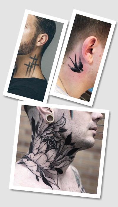 кому підійде тату на шиї чоловічі