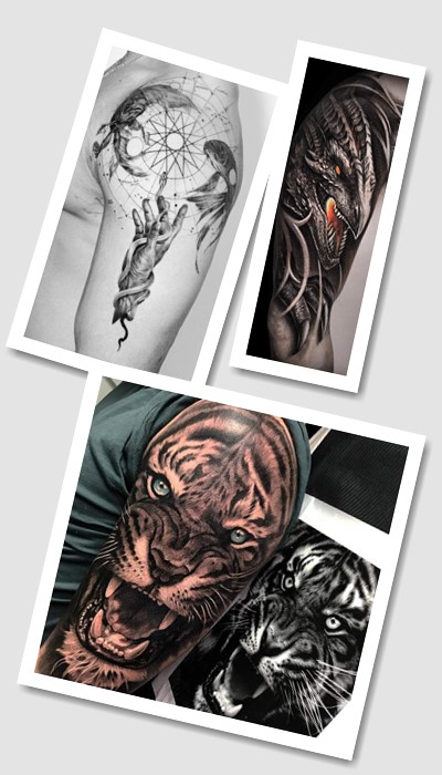 тату на плечі чоловічі