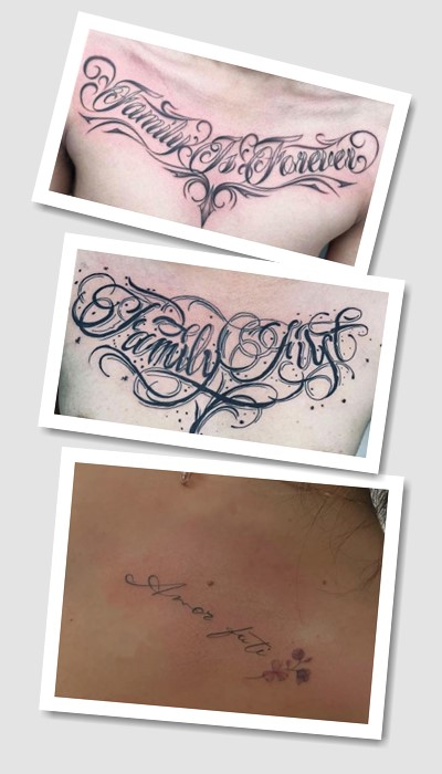 татуювання на ключиці написи у Києві