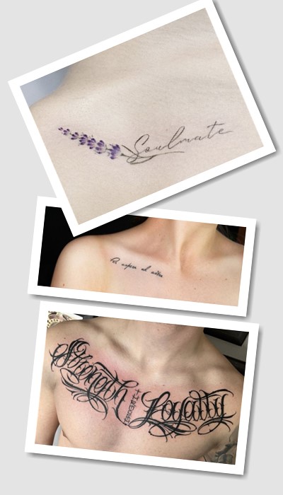 ідеї татуювання на ключиці написи