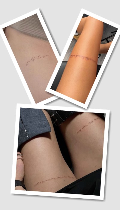 особливості татуювань на стегні написи