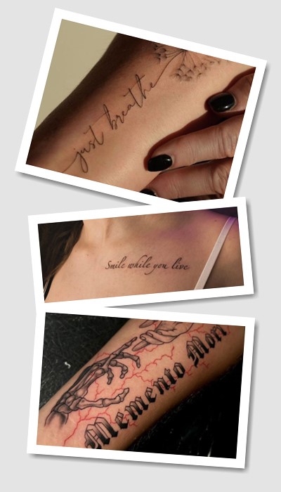 стиль татуювання написи 