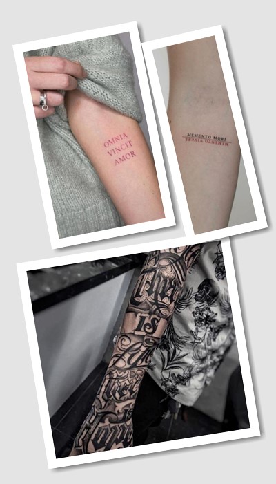 особливості тату написи