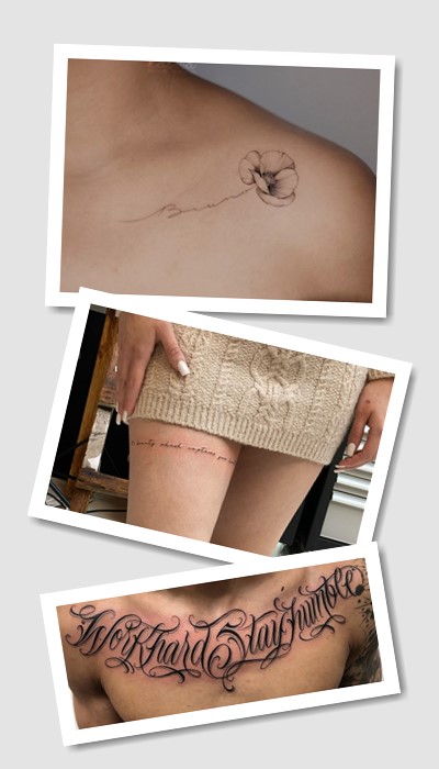 кому підійде тату написи