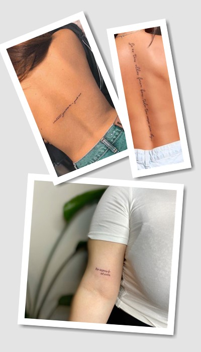 стиль тату фрази