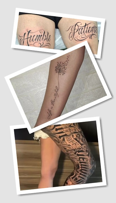 тату шрифти написи