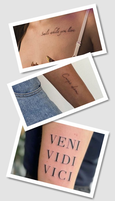 татуювання шрифти написи