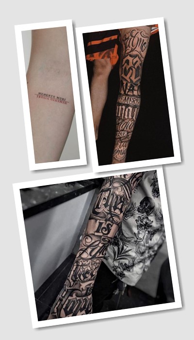 стиль татуювання шрифти написи 