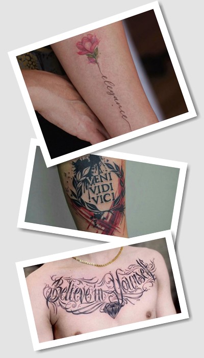 ідеї татуювання шрифти написи