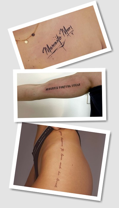 тату ідеї написів