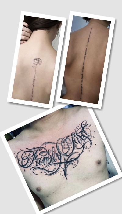 татуювання ідеї написів