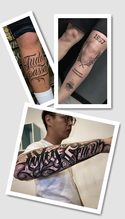 татуювання написи чоловічі у Києві