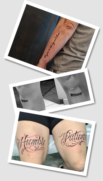 татуювання написи чоловічі