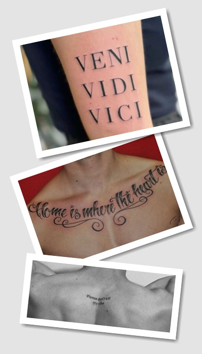 стиль тату написи чоловічі