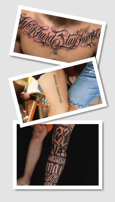 особливості тату написи чоловічі