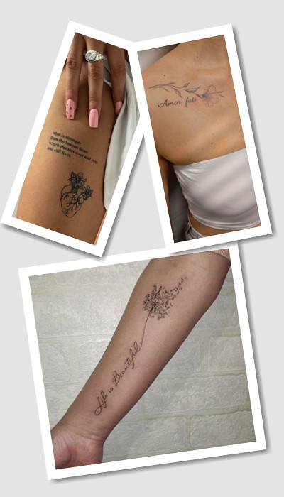 тату написи для дівчат