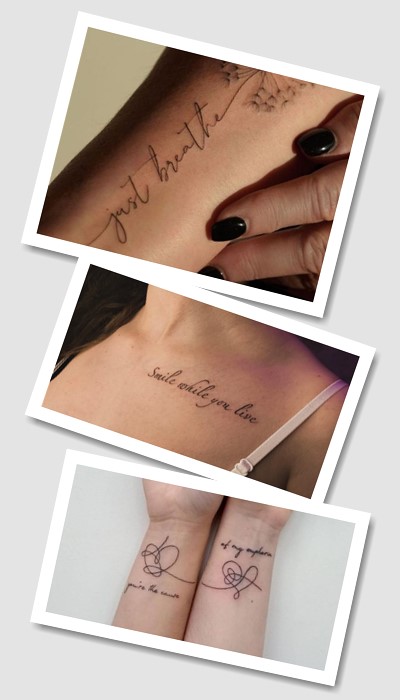 татуювання написи для дівчат