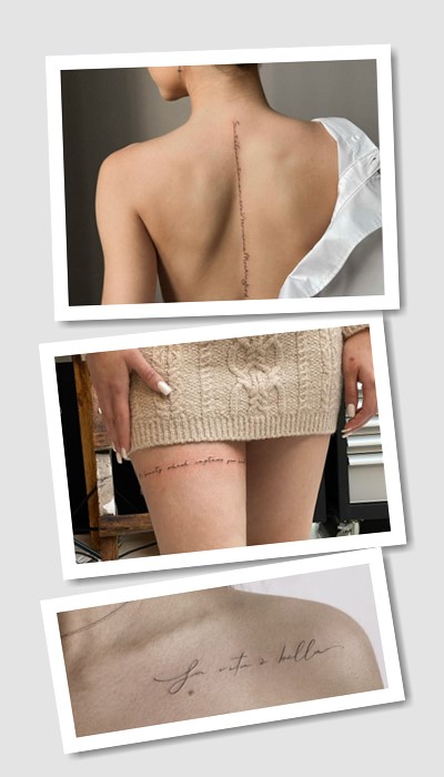 стиль тату написи для дівчат