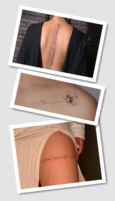 стиль татуювання написи для дівчат 