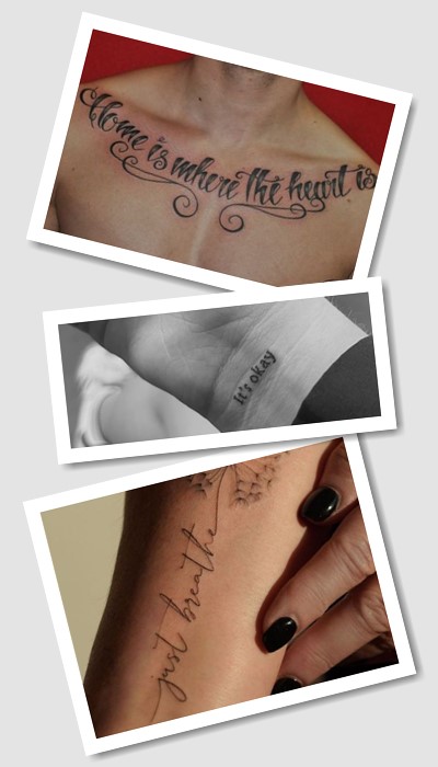 стиль тату написи англійською