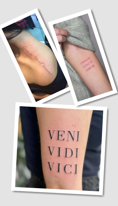 татуювання написи з сенсом латиною