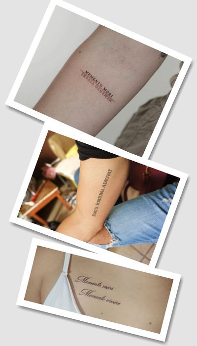 стиль тату написи з сенсом латиною