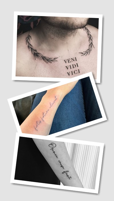 кому підійде тату написи з сенсом латиною