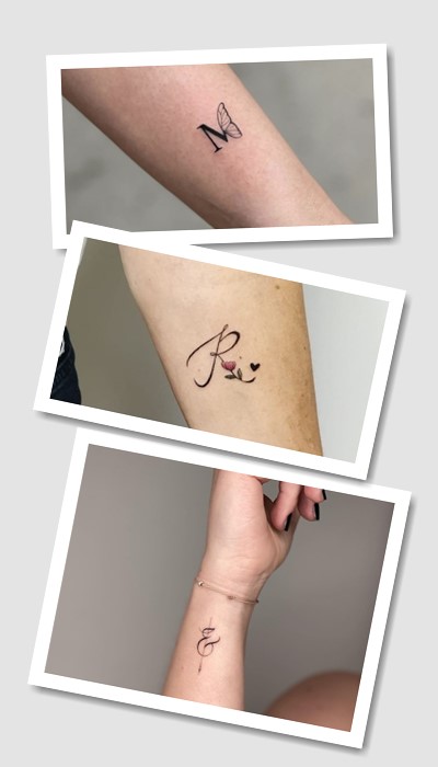 стиль тату літери