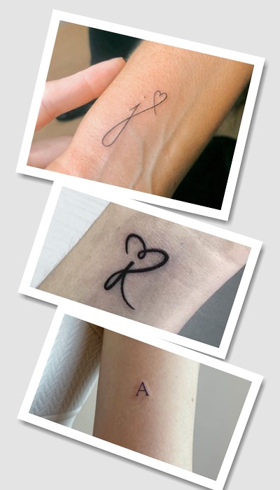 стиль татуювання літери 