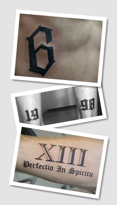 стиль тату цифри