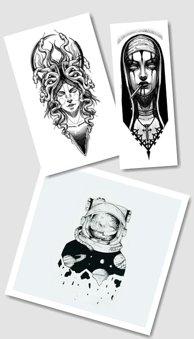 ескіз татуювання чоловічі  у Києві