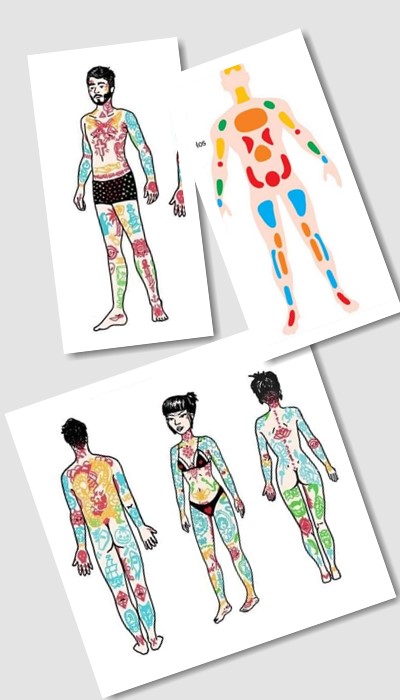 на яких місцях не боляче робити тату