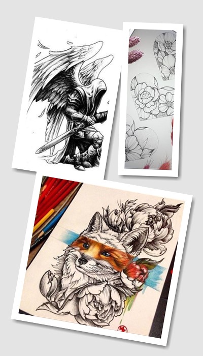 круті ескіз татуювання 