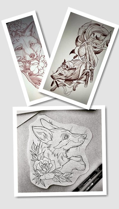 Ескізи тату олівцем