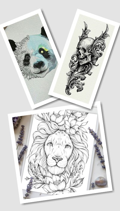 особливості ескізів тату олівцем