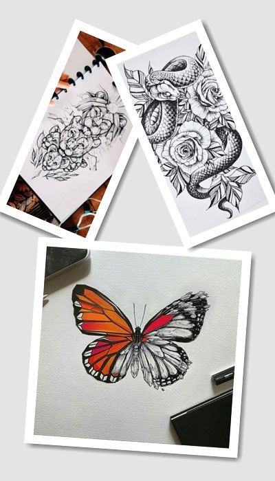 особливості ескіз татуювання олівцем