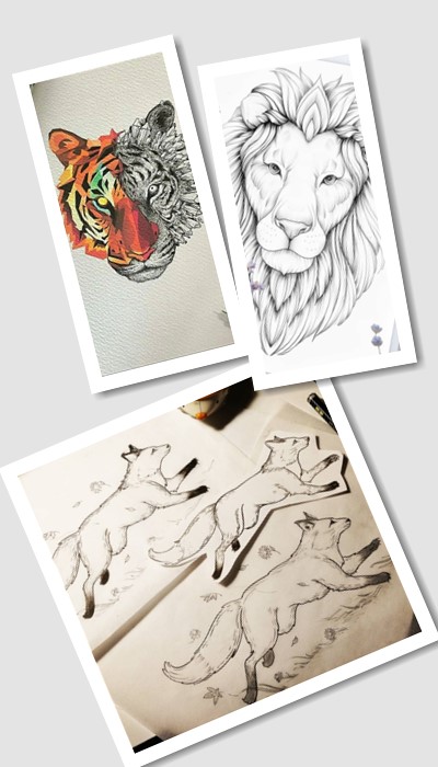 ескіз тату олівцем