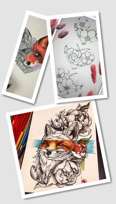 ескіз татуювання олівцем