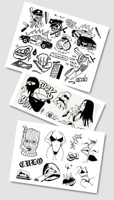 Ескізи татуювань векторні