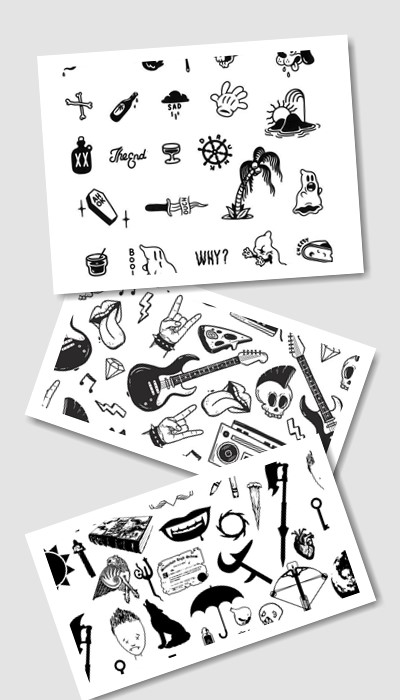 особливості ескіз татуювання векторні