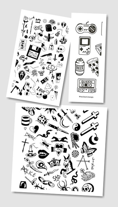 ідеї ескізів татуювання векторні