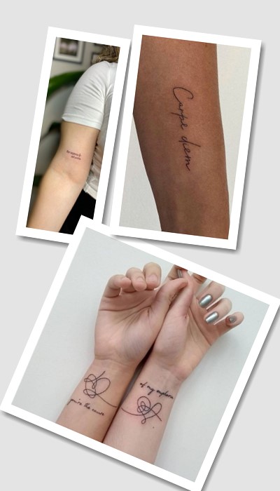 стиль тату написи з перекладом