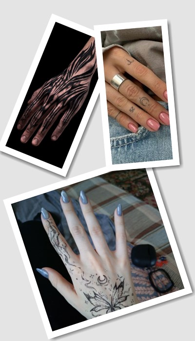 тату на пальцях