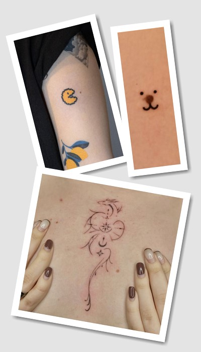 Біля родимки тату 